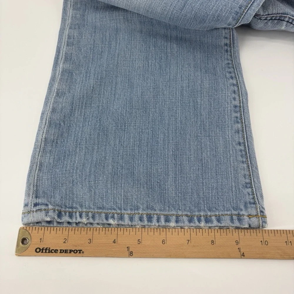 Banana Republic Men's Blue Denim Boot Cut Jeans 33x32 (Fits 33x30) Distressed